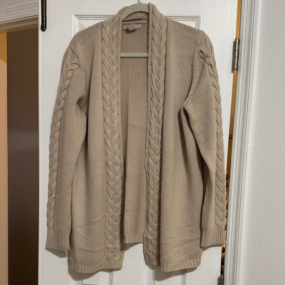 Banana Republic Tan Cable Knit Sweater